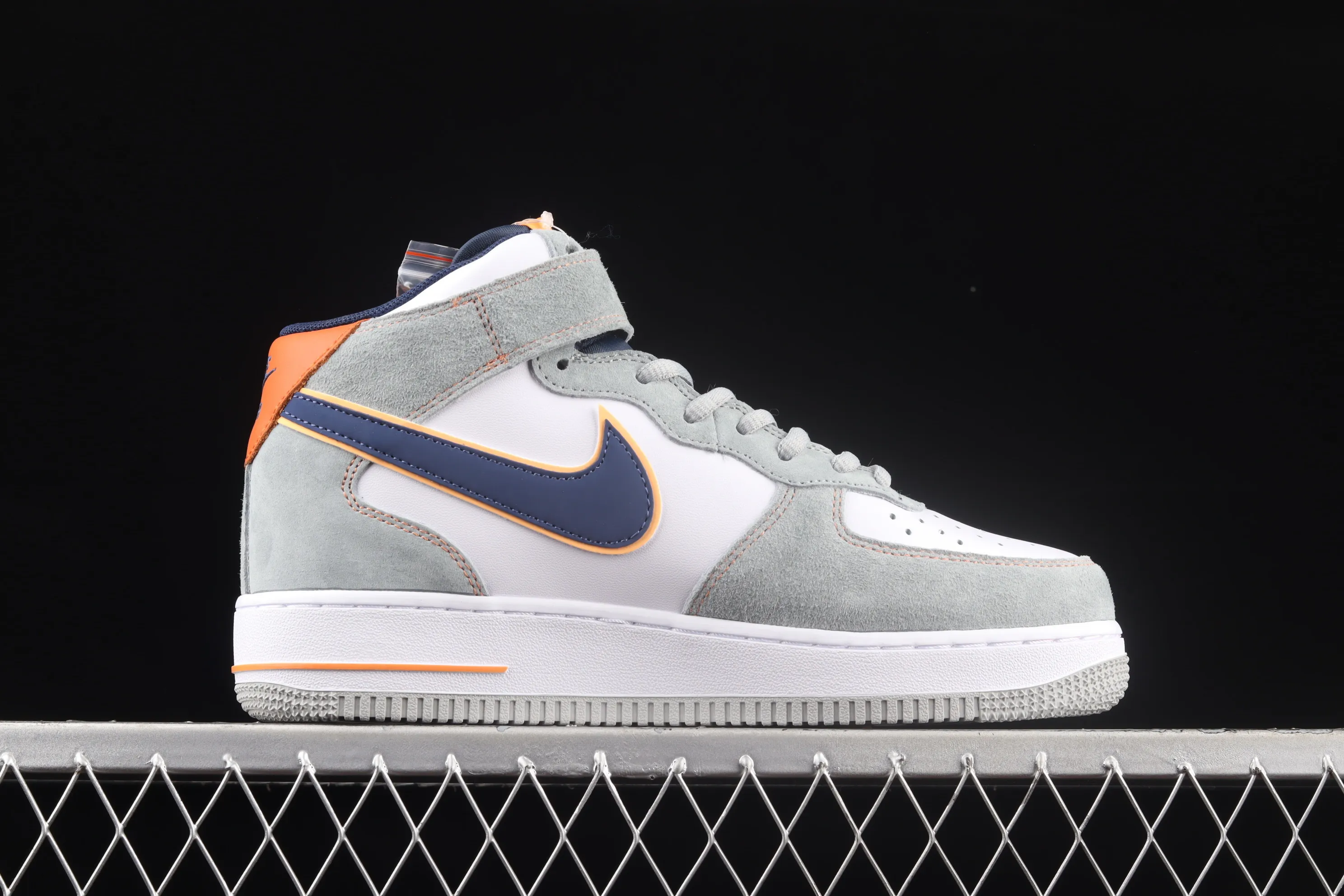 All categories Nk Air Force 1 Air Force series Nk Air Force 1 Mid Air Force mid-top Nk Air Force 1'07 Mid gray blue orange suede Air Force One mid-top casual sneakers CQ5059-203